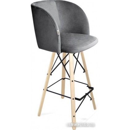 Стул с подлокотниками Sheffilton SHT-ST33/S80 (угольно-серый/прозрачный лак/черный)