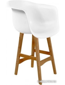 Стул с подлокотниками Sheffilton SHT-ST31/S65-1 (белый/светлый орех)