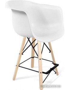 Стул с подлокотниками Sheffilton SHT-ST31/S80-1 (белый/прозрачный лак/черный)