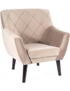 Интерьерное кресло Signal Kier 1 Velvet Bluvel 40 (темно-бежевый/венге)