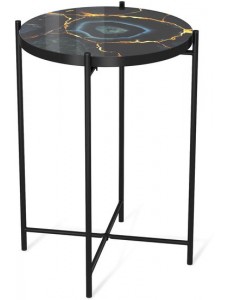 Журнальный столик Sheffilton SHT-CT8-3 (титановый кварц/черный муар)