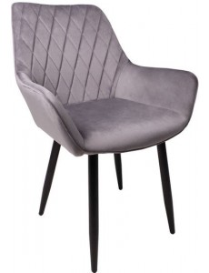 Интерьерное кресло AksHome Pablo 72328 (светло-серый велюр HLR-20/черный)