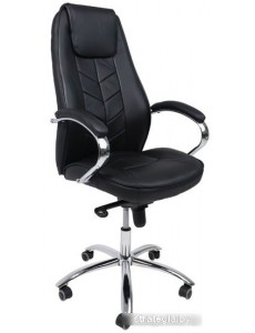Кресло AksHome Kapral (натуральная кожа, черный)