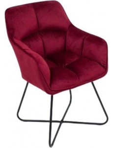 Интерьерное кресло AksHome Florida (бордовый велюр/черный)