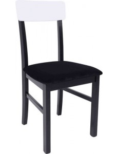 Стул DREWMIX Leo 1 (черный велюр 29B/черный/белый)