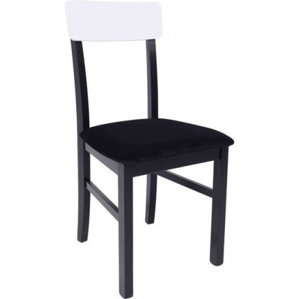 Стул DREWMIX Leo 1 (черный велюр 29B/черный/белый)