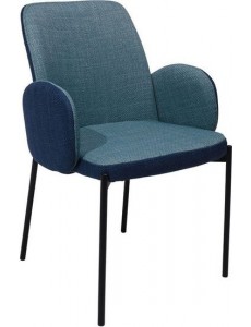 Стул Listvig Мил (cиний florida eclipse-aquamarine/черный)