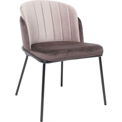 Стул Алвест Av 418 (темно-коричневый бархат H-74/светло-коричневый H-61/черный)