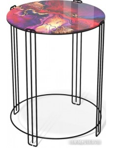 Журнальный столик Sheffilton SHT-CT53 (амарантовый/черный муар)