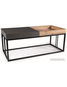 Журнальный столик Signal Lunaria (дуб артизан/антрацит/черный мат)