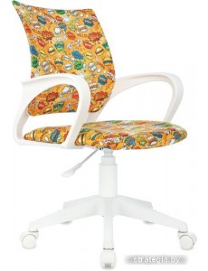 Компьютерное кресло Бюрократ Burokids 1 (оранжевый бэнг/пластик белый)