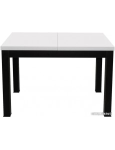 Кухонный стол ЭлиГард Black / СОБ (белый матовый)