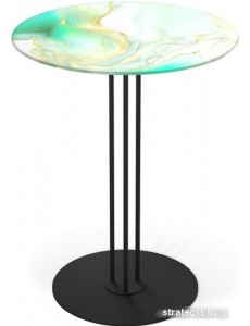 Журнальный столик Sheffilton SHT-CT55/H43 (лазурно голубой/черный муар)