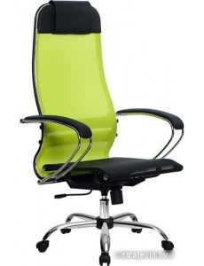 Кресло Metta SU-1-BK Комплект 4, Ch ов/сечен (резиновые ролики, лайм)