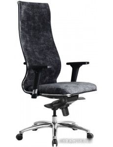 Кресло Metta L 1m 42/2D Ch (мультиблок со слайдером, темно-серый)