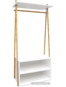 Стойка для одежды Sheffilton SHT-HW2 (белый/светлый орех)