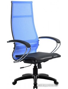 Кресло Metta SK-1-BK Комплект 7, Pl тр/сеч (пластиковые ролики, васильковый)