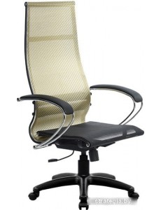 Кресло Metta SK-1-BK Комплект 7, Pl тр/сечен (пластиковые ролики, золотистый)