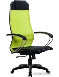 Кресло Metta SU-1-BK Комплект 4, Pl тр/сечен (пластиковые ролики, лайм)