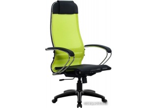Кресло Metta SU-1-BK Комплект 4, Pl тр/сечен (пластиковые ролики, лайм)