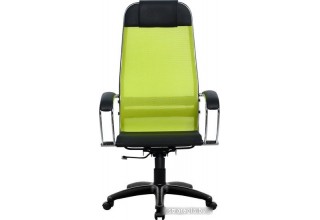 Кресло Metta SU-1-BK Комплект 4, Pl тр/сечен (резиновые ролики, лайм)