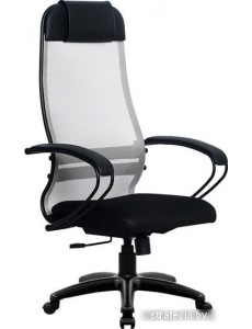 Кресло Metta SU-1-BP Комплект 11, Pl тр/сечен (пластиковые ролики, серый)