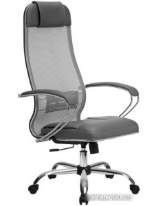 Кресло Metta SU-1-BK Комплект 5, Ch ов/сечен (пластиковые ролики, серый)