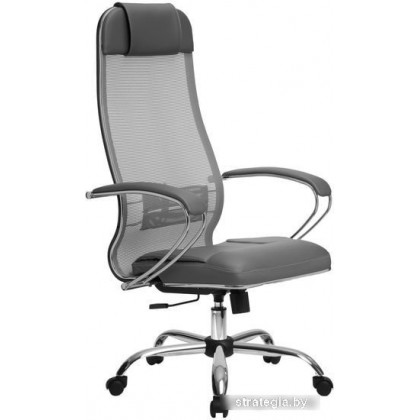 Кресло Metta SU-1-BK Комплект 5, Ch ов/сечен (пластиковые ролики, серый)