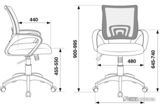 Бюрократ CH-695N/OR/TW-11 (черный/оранжевый)