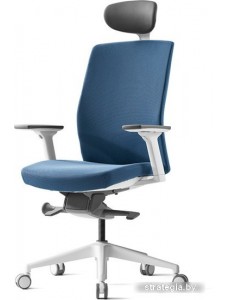 Кресло Bestuhl J2 White Pl с подголовником (голубой)