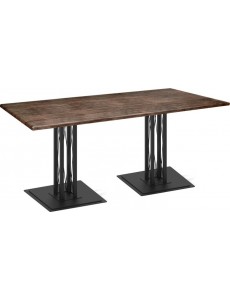 Кухонный стол Sheffilton SHT-TU6-BS1/120/80 МДФ (черный муар/палисандр)