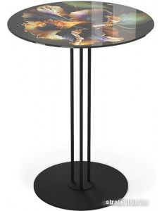 Журнальный столик Sheffilton SHT-CT55/H43 (ночной цветок/черный муар)