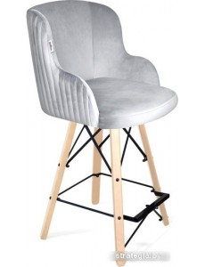 Стул Sheffilton SHT-ST39-1/S80-1 (серое облако/прозрачный лак/черный муар)