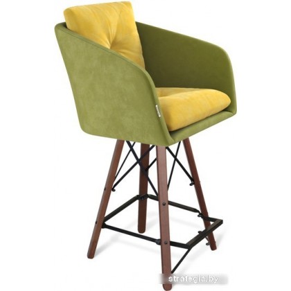 Стул Sheffilton SHT-ST43-2/S80-1 (фисташковый десерт/темный орех/черный)