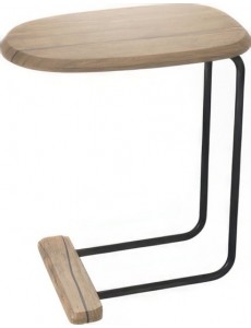 Приставной столик Sheffilton SHT-CT23 (черный муар/лесной орех)