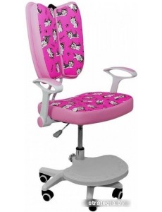 Детское ортопедическое кресло AksHome Pegas (розовый с котятами)