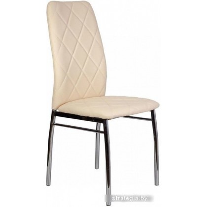 Стул AksHome Lily (экокожа кремовый/хром)