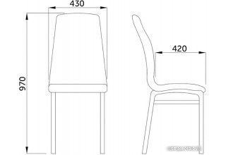 Стул AksHome Lily (экокожа кремовый/хром)