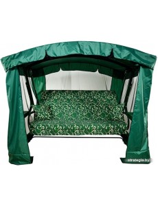 Садовые качели МебельСад Ранго (завитушки, зеленый)