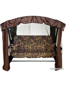 Садовые качели МебельСад Ранго (золотая лента, коричневый)