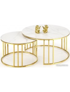 Журнальный столик Halmar Mercury (белый мрамор/золотой)
