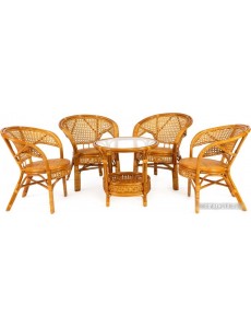 Набор садовой мебели TetChair Pelangi (стол/4 кресла, honey)