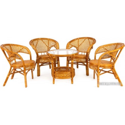 TetChair Pelangi (стол/4 кресла, honey)