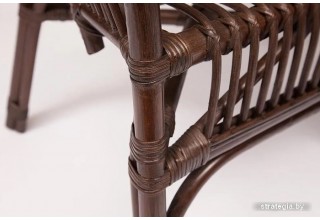 TetChair New Bogota (диван/2 кресла/стол со стеклом, walnut)