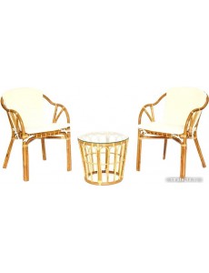 Набор садовой мебели TetChair Akira с подушкой (натуральный)