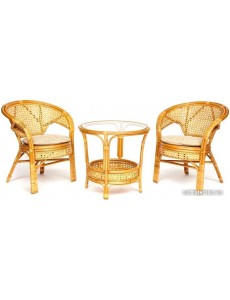 Набор садовой мебели TetChair Pelangi (стол/2 кресла, без подушек, honey)