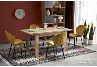 Halmar Bagio раскладной 120-160/80/77 (дуб артизан/дуб артизан)