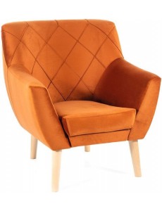 Интерьерное кресло Signal Kier 1 Velvet Bluvel 4215 (корица/бук)