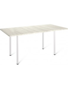 Кухонный стол Sheffilton SHT-TU66/120/80 МДФ (белый / онтарио)