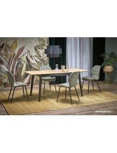 Кухонный стол Halmar Gulian раскладной 140-180/90/76 (дуб вотан/черный)